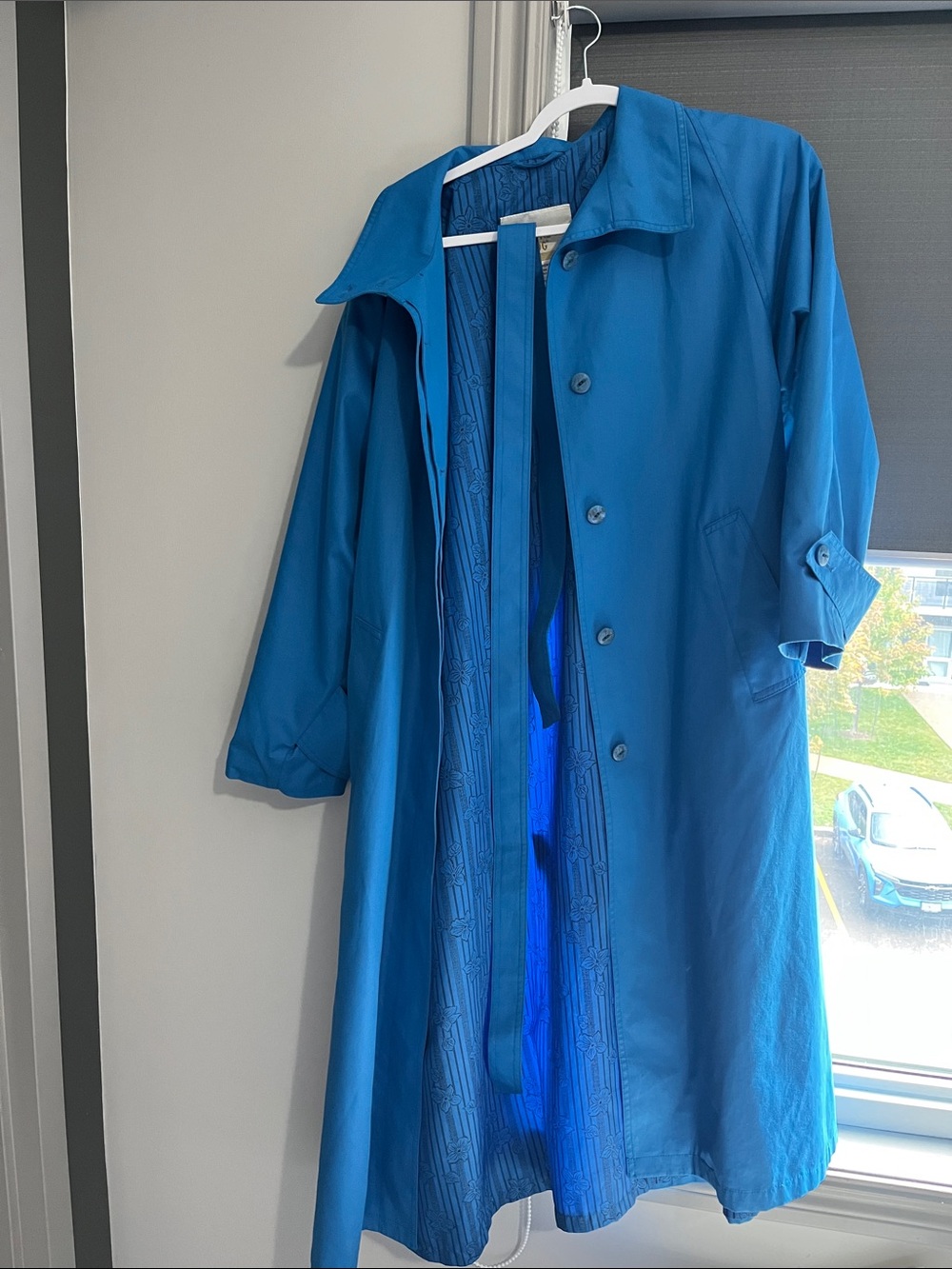 London Fog Teal-Blue Women's Trench Coat
